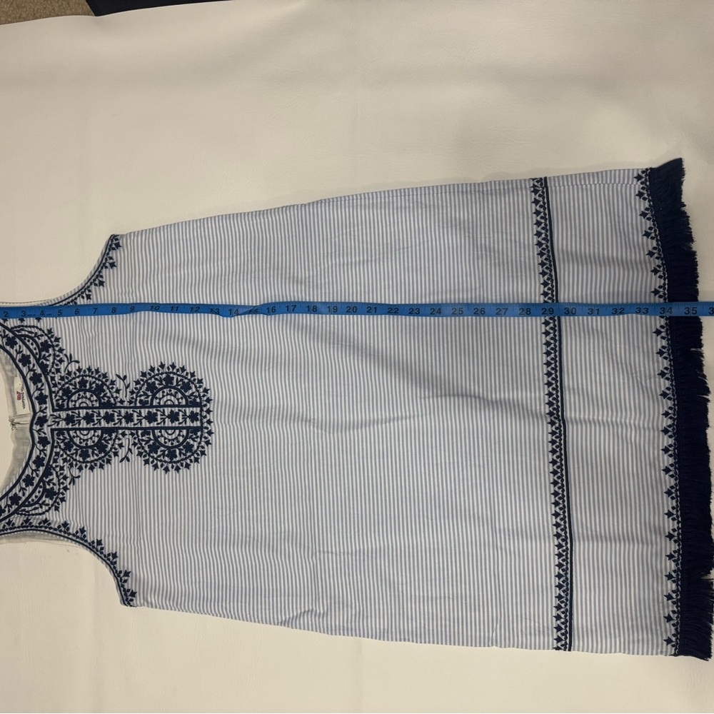 Vineyard Vines White Dress with Navy Embroidery - Picture 11 of 15